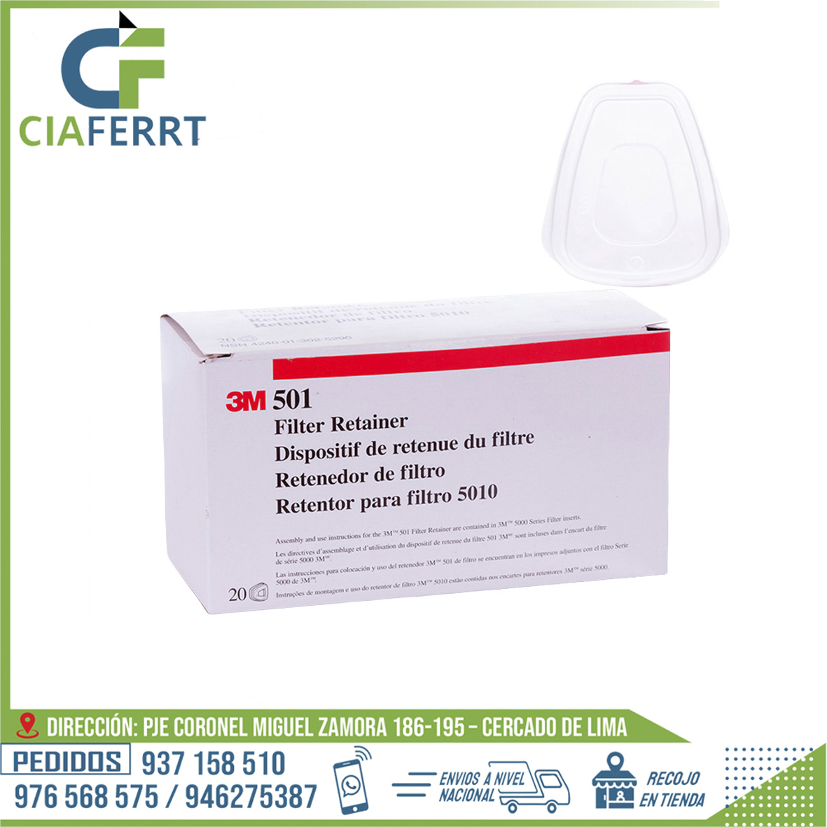 3M-501-RETENEDOR.jpg 3M 501 RETENEDOR - Imagen 1