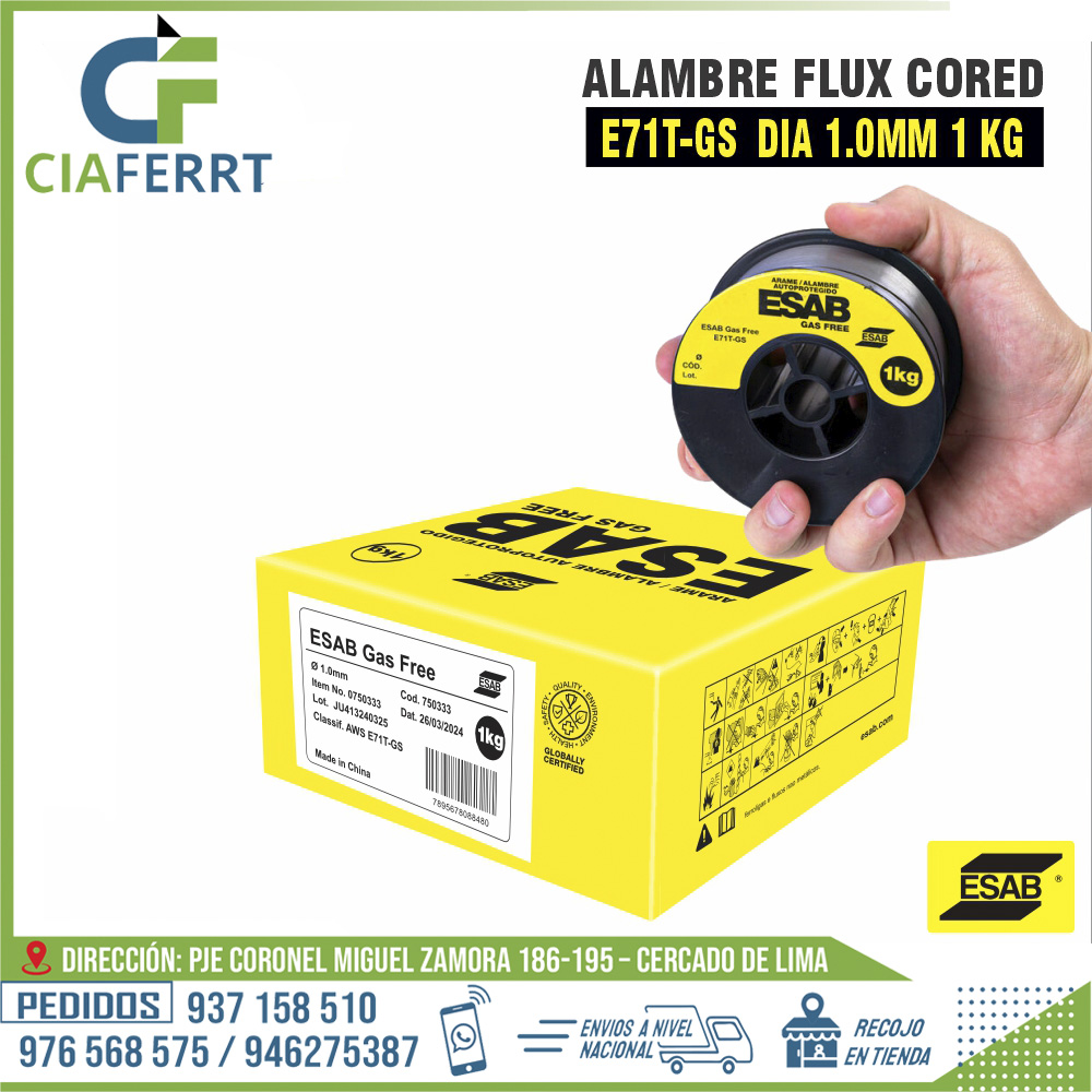 ALAMBRE-FLUX-CORE-E71T-GS-1KG-ESAB.jpg ALAMBRE FLUX CORED E71T-GS 1KG - ESAB - Imagen 1