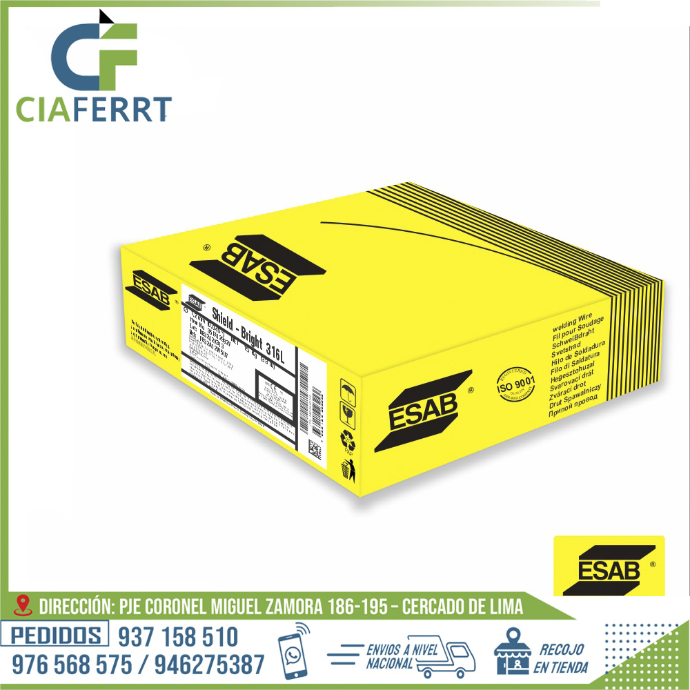 ALAMBRE-TUBULAR-SHIELD-BRIGHT-316L-ESAB-1.jpg ALAMBRE TUBULAR SHIELD - BRIGHT 316L - ESAB - Imagen 1