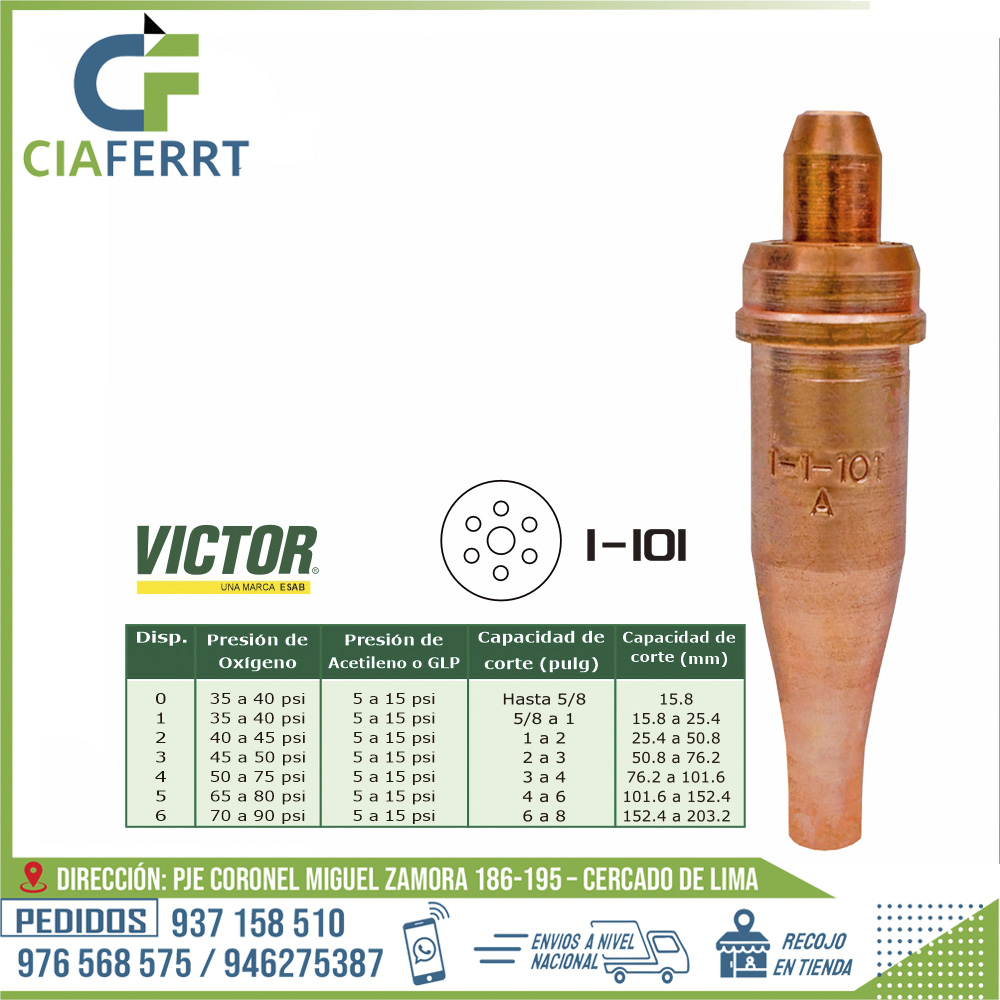 BOQUILLA-DE-CORTE-1-101-VICTOR.jpg BOQUILLA DE CORTE 1-101 VICTOR - Imagen 1