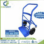 COCHE PORTA CILINDRO 55GLS  200LTS LLANTAS ANTIPINCHAZOS - SOPORTE DOBLE