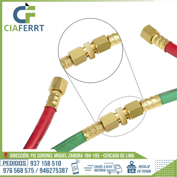 CONECTORES PARA MANGUERAS DE OXIGENO O ACETILENO