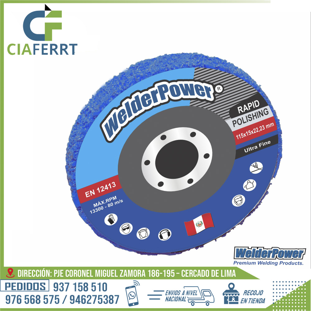 DISCOS-PARA-PULIR-ACERO-INOXIDABLE-RAPID-POLISHING-WP.jpg DISCOS PARA PULIR ACERO INOXIDABLE - RAPID POLISHING - Imagen 1