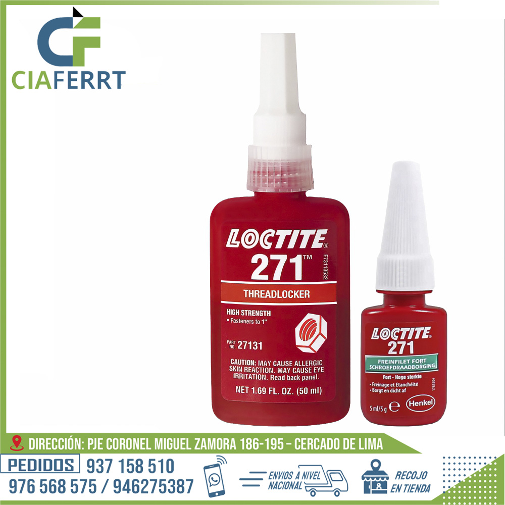 FIJADOR-DE-ROSCAS-LOCTITE®-271-RESISTENCIA-ALTA-50ML-10ML.jpg FIJADOR DE ROSCAS LOCTITE® 271 - RESISTENCIA ALTA - 50ML - 10ML - Imagen 1