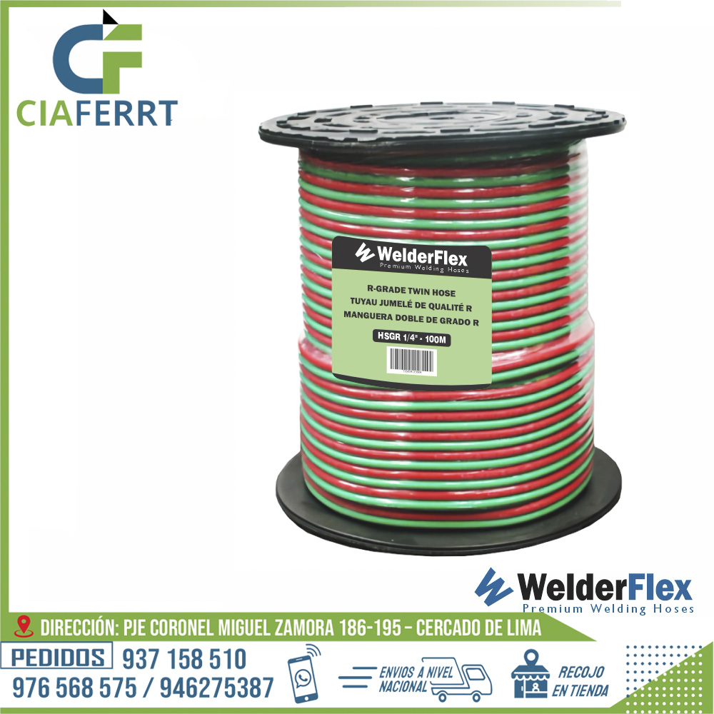 MANGUERA-MELLIZA-EN-ROLLO-WELDERFLEX-1.jpg MANGUERA MELLIZA EN ROLLO OXI-ACETILENO WELDERFLEX - Imagen 1