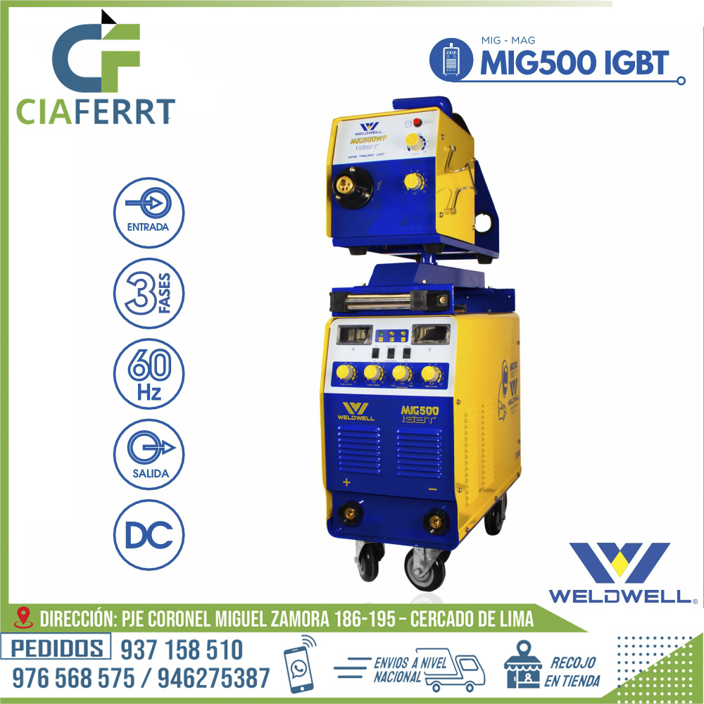 MAQUINA-DE-SOLDAR-MIG500-IGBT-WELDWELL®.jpg MAQUINA DE SOLDAR MIG500 IGBT - WELDWELL® - Imagen 1