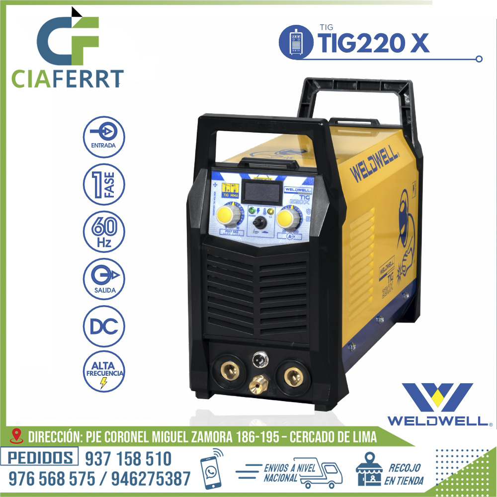 MAQUINA-DE-SOLDAR-TIG-220-X-WELDWELL®.jpg MAQUINA DE SOLDAR TIG 220 X - WELDWELL® - Imagen 1