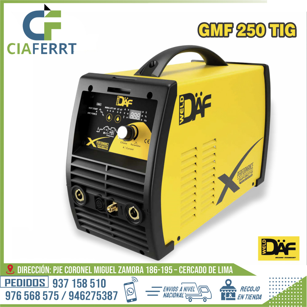 MAQUINA-DE-SOLDAR-WELD-DAF-GMF-250-TIG.jpg MAQUINA DE SOLDAR WELD DAF - GMF 250 TIG - Imagen 1