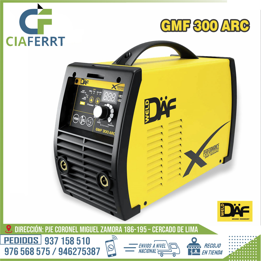 MAQUINA-DE-SOLDAR-WELD-DAF-GMF-300-ARC.jpg MAQUINA DE SOLDAR WELD DAF - GMF 300 ARC - Imagen 1