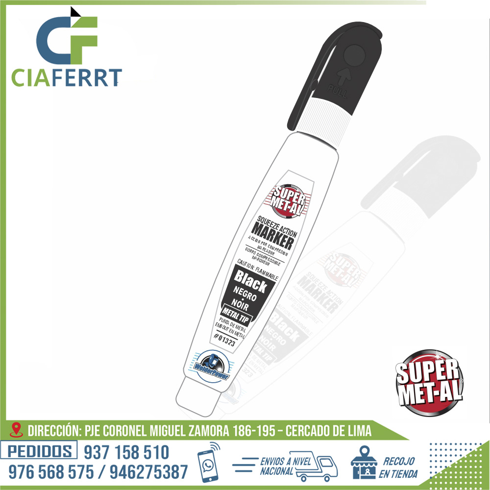 MARCADOR-PARA-METAL-SUPER-MET-AL-NEGRO.jpg MARCADOR PARA METAL SUPER MET-AL - NEGRO - Imagen 1