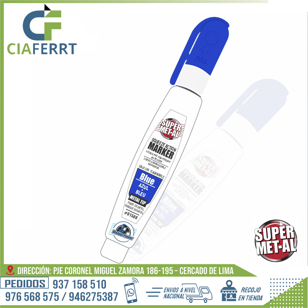 MARCADOR-PARA-METAL-SUPER-MET-AL-azul.jpg MARCADOR PARA METAL SUPER MET-AL - AZUL - Imagen 1