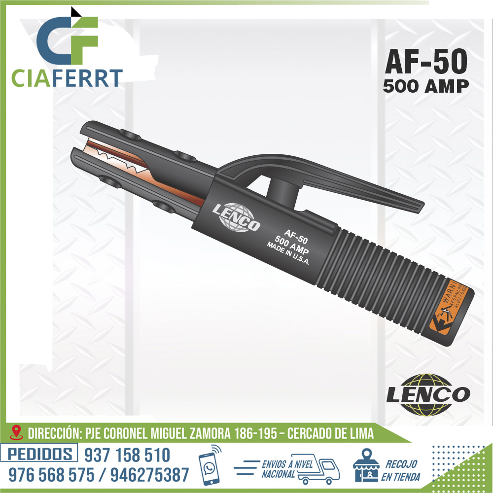 PORTA-ELECTRODO-AF-50-LENCO.jpg PORTA ELECTRODOS LENCO AF-50 / 500AMP - Imagen 1