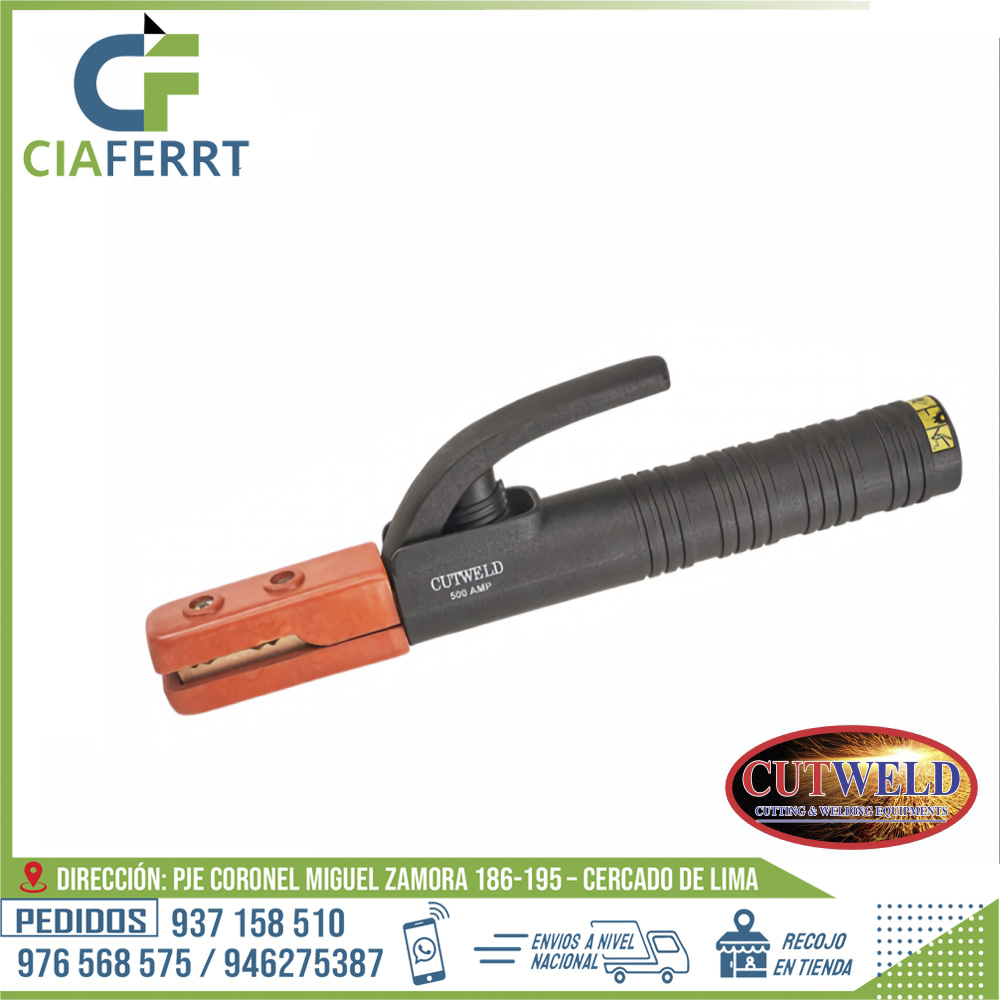 PORTAELECTRODO-CUTWELD-500-AMP-1.jpg PORTAELECTRODO CUTWELD 500 AMP - Imagen 1