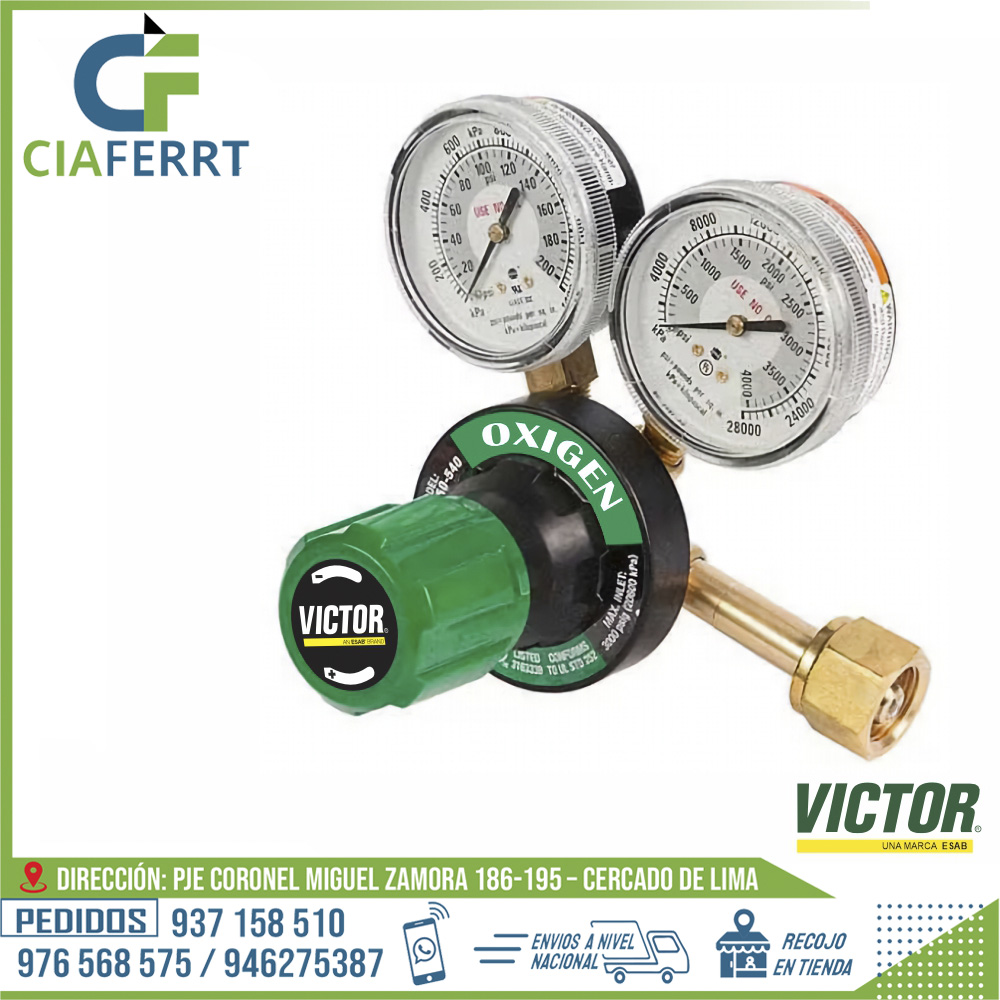 REGULADOR-DE-OXIGENO-G350-VICTOR.jpg REGULADOR DE OXIGENO G350 MARCA VICTOR - Imagen 1