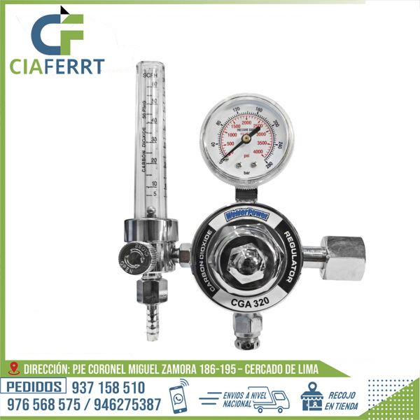 REGULADOR PARA CO2 CON CALENTADOR WP - 60 LPM