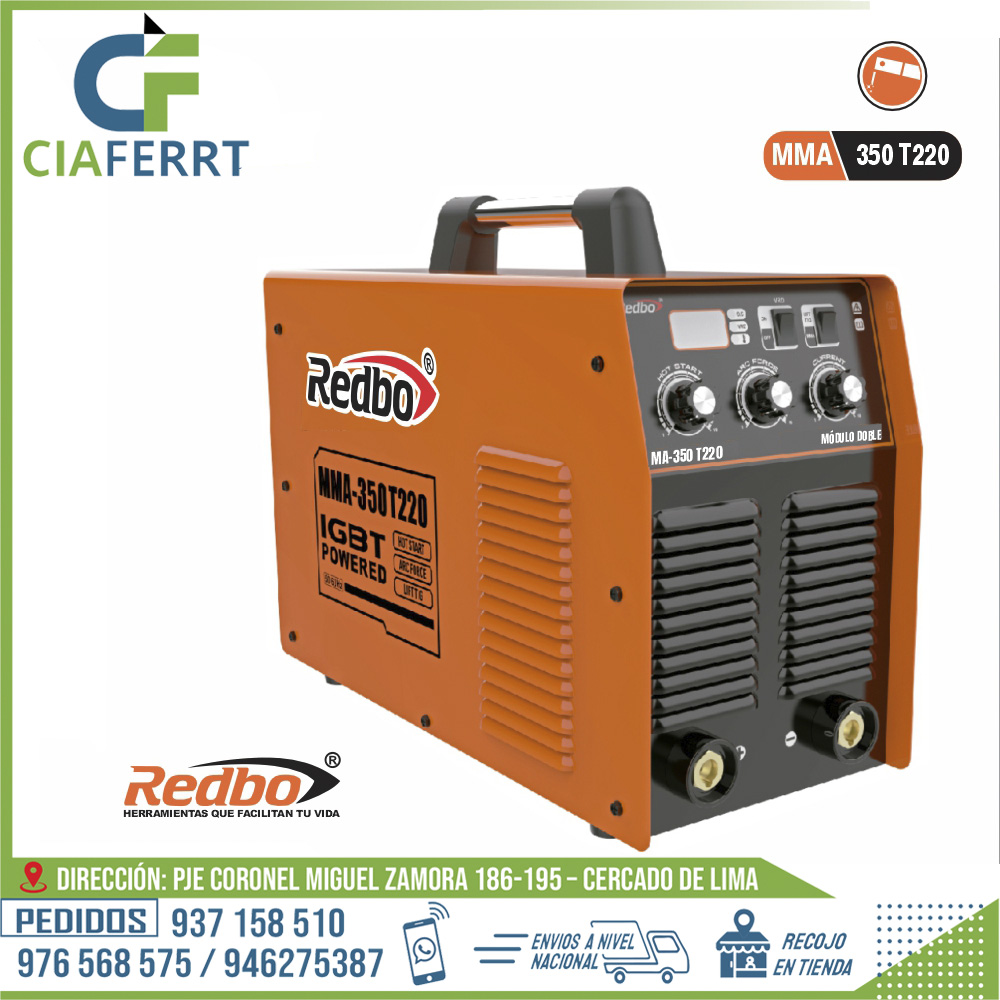SOLDADORA-INVERTER-MMA-350-T-220-3P-220V.jpg SOLDADORA INVERTER MMA-350 T 220 (3P 220V) - REDBO® - Imagen 1