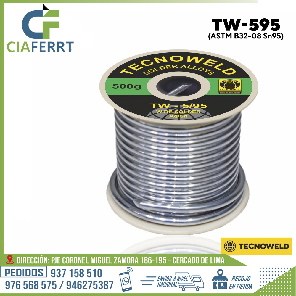 SOLDADURA-DE-ESTANO-Y-PLATA-TW-5-95-TECNOWELD.jpg SOLDADURA DE ESTAÑO Y PLATA TW-5/95 TECNOWELD - Imagen 1