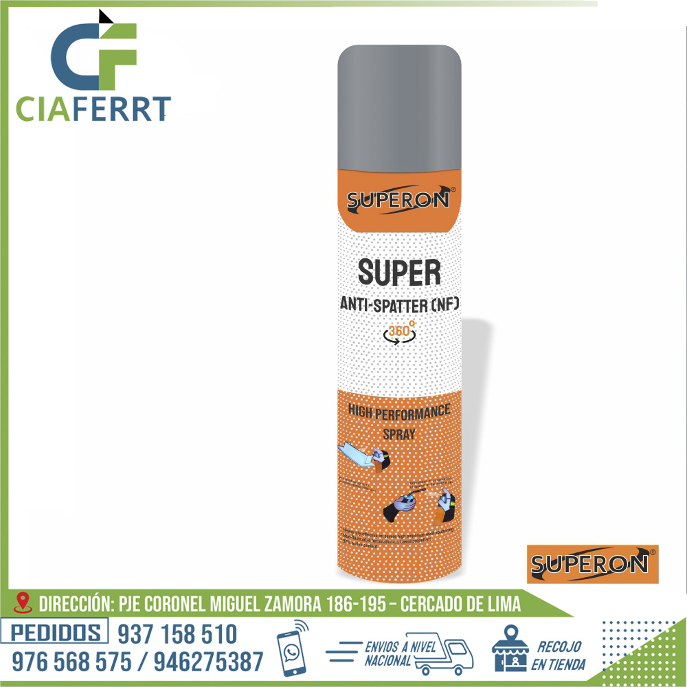 SUPER-ANTIESPATTER-NF-SPRAY.jpg SUPER ANTIESPATTER (NF) SPRAY SUPERON - Imagen 1