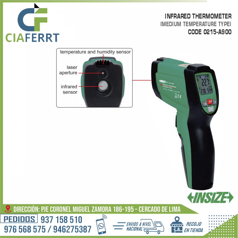 TERMOMETRO-INFRAROJO-INSIZE.jpg TERMÓMETRO INFRAROJO - INSIZE - Imagen 1